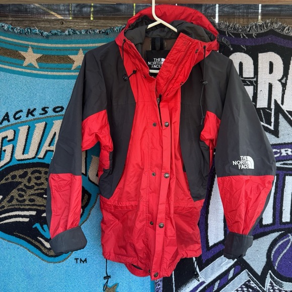 Size XS - Vtg The North Face Gore-Tex Red Black Mountain Parka Jacket Mens - Picture 1 of 6